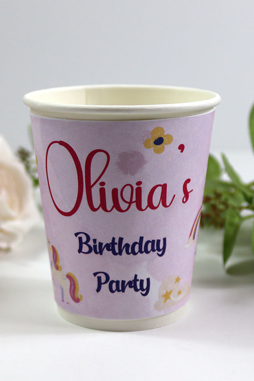 Load image into Gallery viewer, 126 Girl - Personalised Kids Party Cups – Birthday Party
