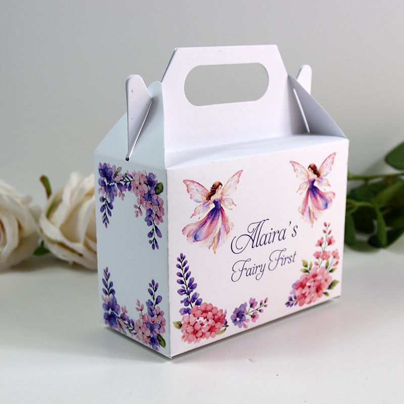 130 Girl Gable Box - Personalised Kids Birthday Party Gift Boxes, Custom Printed Gable Favour Boxes for Boys and Girls, Party Bags, Treat Boxes