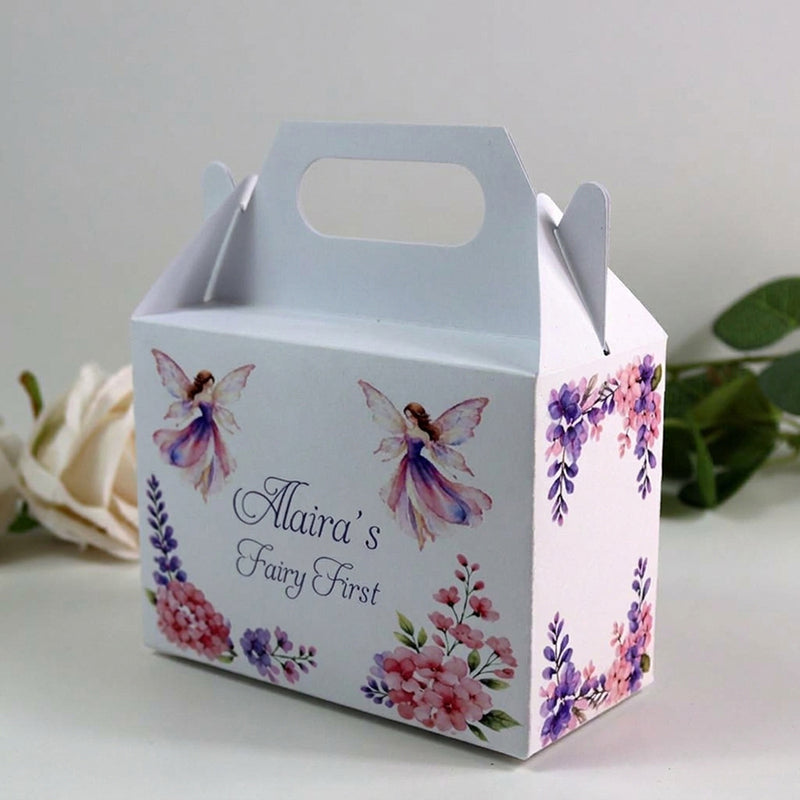 130 Girl Gable Box - Personalised Kids Birthday Party Gift Boxes, Custom Printed Gable Favour Boxes for Boys and Girls, Party Bags, Treat Boxes