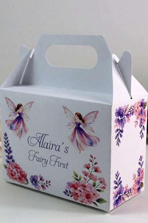 Load image into Gallery viewer, 130 Girl Gable Box - Personalised Kids Birthday Party Gift Boxes, Custom Printed Gable Favour Boxes for Boys and Girls, Party Bags, Treat Boxes
