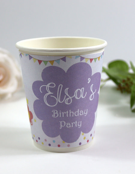 128 Girl - Personalised Kids Party Cups – Birthday Party