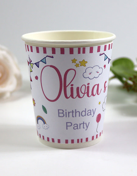 129 Girl - Personalised Kids Party Cups – Birthday Party