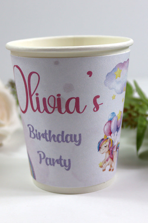 Load image into Gallery viewer, 130 Girl - Personalised Kids Party Cups – Birthday Party
