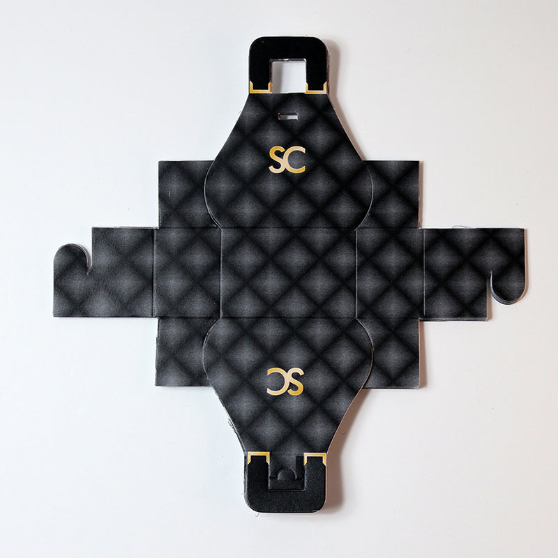 Handbag-Shaped Favour Boxes 104 Black – Personalised with Initials or Logo