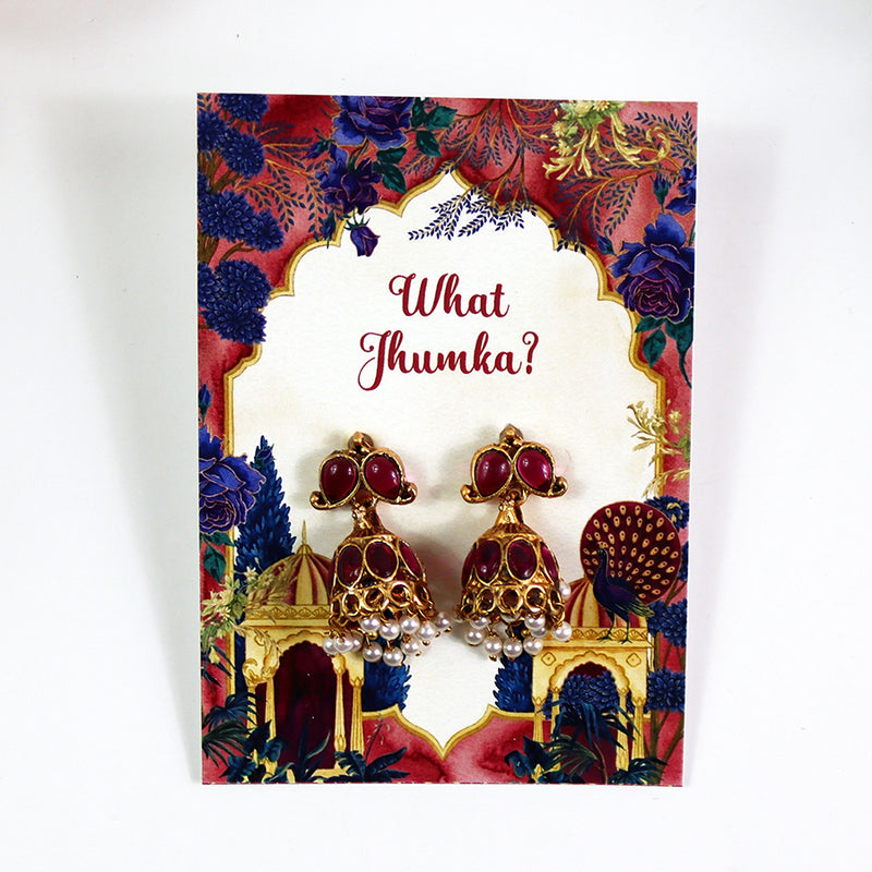 What Jhumka A7 Gift Cards | 111 Pink | Jhumka Earring Holder Cards | Mehndi, Sangeet & Wedding Favours