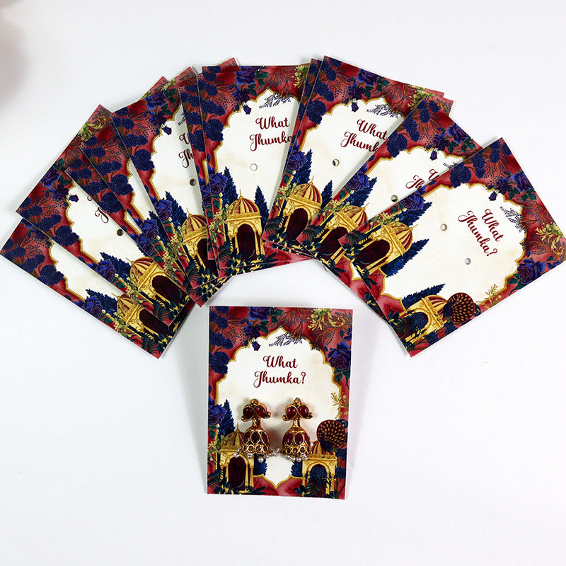 What Jhumka A7 Gift Cards | 111 Pink | Jhumka Earring Holder Cards | Mehndi, Sangeet & Wedding Favours