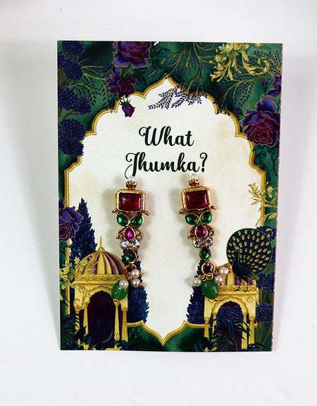 What Jhumka A7 Gift Cards | 112 Green | Jhumka Earring Holder Cards | Mehndi, Sangeet & Wedding Favours