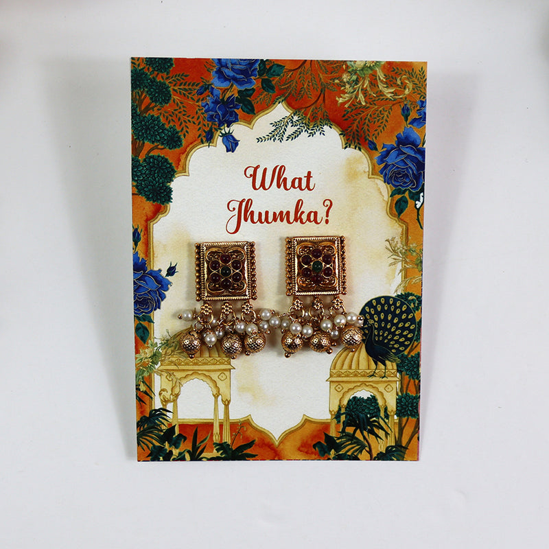 What Jhumka A7 Gift Cards | 113 Orange | Jhumka Earring Holder Cards | Mehndi, Sangeet & Wedding Favours