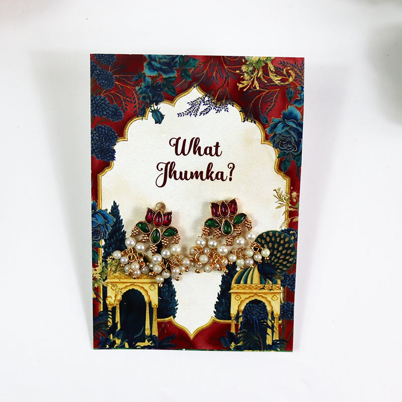 What Jhumka A7 Gift Cards | 114 Red | Jhumka Earring Holder Cards | Mehndi, Sangeet & Wedding Favours
