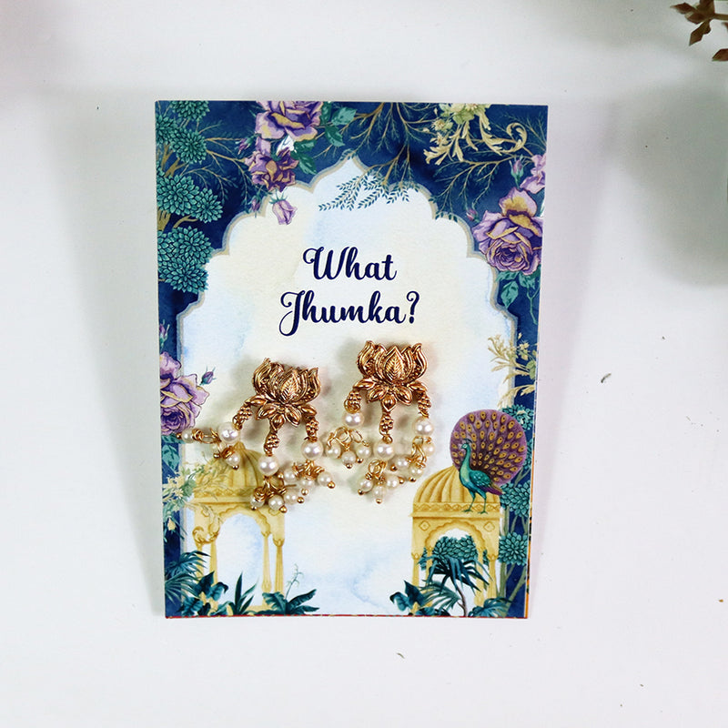 What Jhumka A7 Gift Cards | 115 Blue | Jhumka Earring Holder Cards | Mehndi, Sangeet & Wedding Favours
