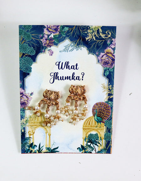 What Jhumka A7 Gift Cards | 115 Blue | Jhumka Earring Holder Cards | Mehndi, Sangeet & Wedding Favours