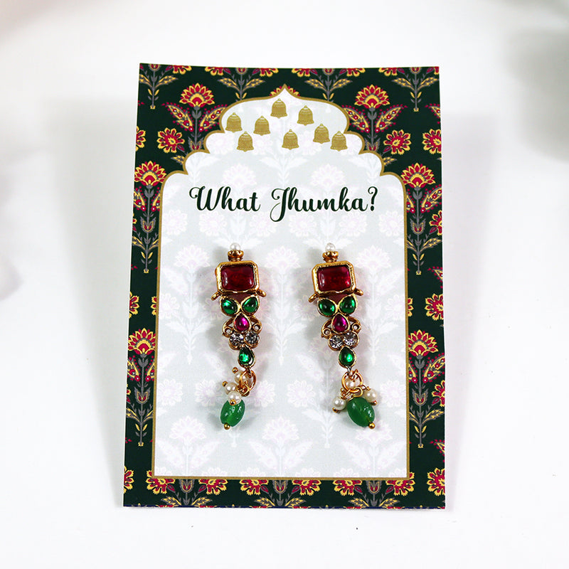 What Jhumka A7 Gift Cards | 118 Green | Marigold Mehndi Sangeet Favor | Jhumka Earring Holder Cards | Mehndi, Sangeet & Wedding Favours