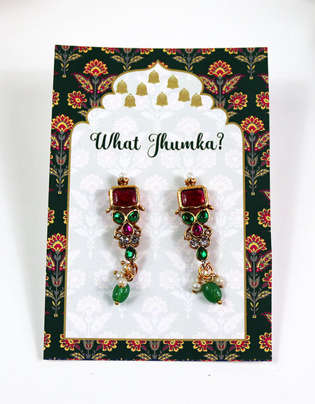 What Jhumka A7 Gift Cards | 118 Green | Marigold Mehndi Sangeet Favor | Jhumka Earring Holder Cards | Mehndi, Sangeet & Wedding Favours