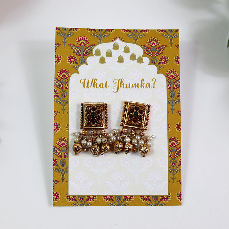 What Jhumka A7 Gift Cards | 120 Yellow | Marigold Mehndi Sangeet Favor | Jhumka Earring Holder Cards | Mehndi, Sangeet & Wedding Favours