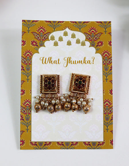 What Jhumka A7 Gift Cards | 120 Yellow | Marigold Mehndi Sangeet Favor | Jhumka Earring Holder Cards | Mehndi, Sangeet & Wedding Favours
