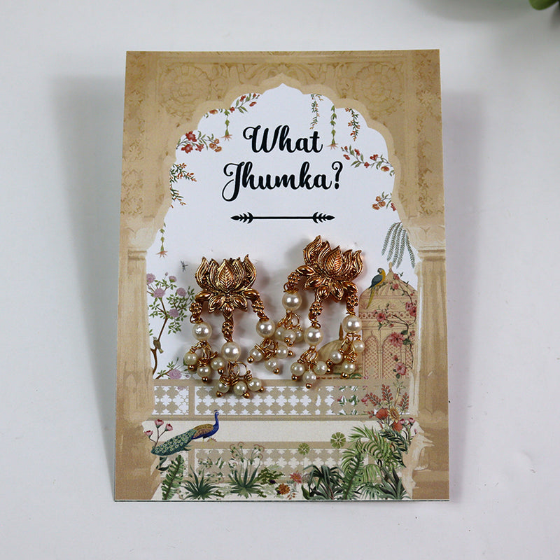 What Jhumka A7 Gift Cards | 123 Mughal | Jhumka Earring Holder Cards | Mehndi, Sangeet & Wedding Favours