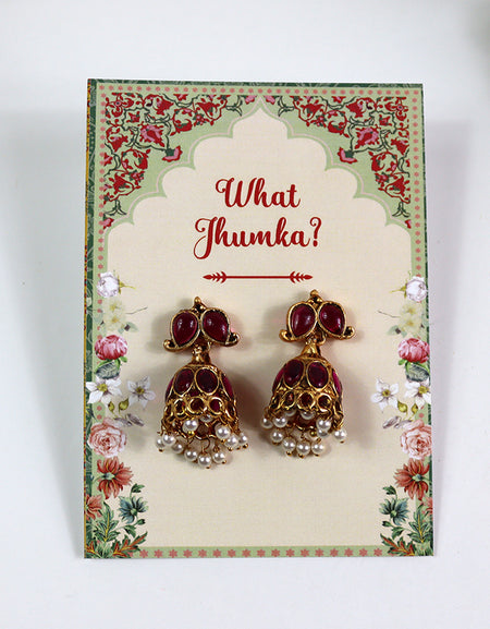 What Jhumka A7 Gift Cards | 124 Pink | Jhumka Earring Holder Cards | Mehndi, Sangeet & Wedding Favours