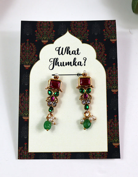 What Jhumka A7 Gift Cards | 126 Green | Marigold Mehndi Sangeet Favor | Jhumka Earring Holder Cards | Mehndi, Sangeet & Wedding Favours