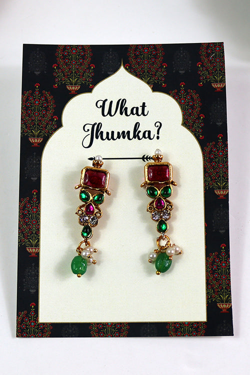 Load image into Gallery viewer, What Jhumka A7 Gift Cards | 126 Green | Marigold Mehndi Sangeet Favor | Jhumka Earring Holder Cards | Mehndi, Sangeet &amp; Wedding Favours
