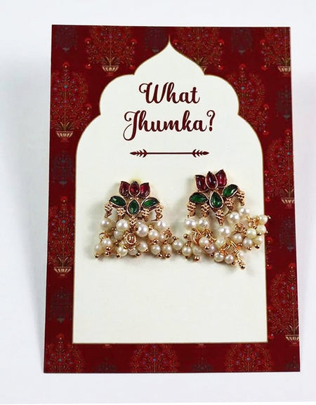 What Jhumka A7 Gift Cards | 129 Red | Marigold Mehndi Sangeet Favor | Jhumka Earring Holder Cards | Mehndi, Sangeet & Wedding Favours