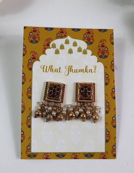 What Jhumka A7 Gift Cards | 131 Yellow | Marigold Mehndi Sangeet Favor | Jhumka Earring Holder Cards | Mehndi, Sangeet & Wedding Favours