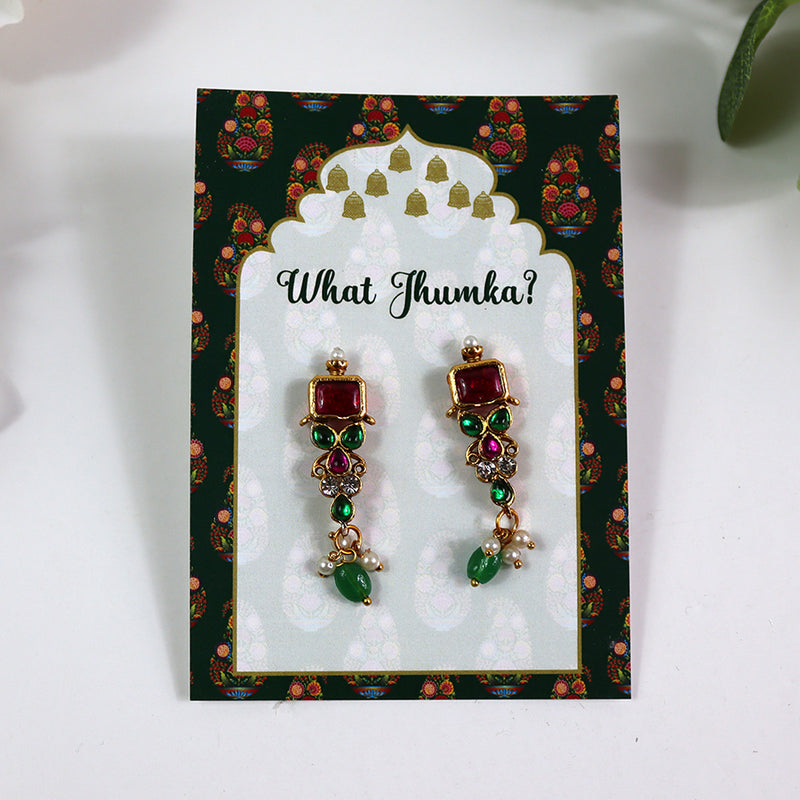 What Jhumka A7 Gift Cards | 133 Green | Marigold Mehndi Sangeet Favor | Jhumka Earring Holder Cards | Mehndi, Sangeet & Wedding Favours