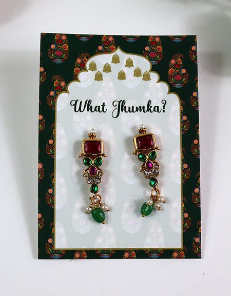 What Jhumka A7 Gift Cards | 133 Green | Marigold Mehndi Sangeet Favor | Jhumka Earring Holder Cards | Mehndi, Sangeet & Wedding Favours