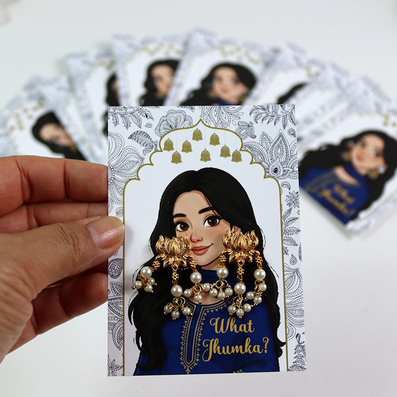 What Jhumka A7 Gift Cards | 106 Blue | Marigold Mehndi Sangeet Favor | Custom South Asian Wedding Gift Card | Bole Chudiyan Bangle