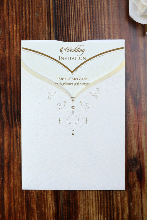 Load image into Gallery viewer, LC 8005 Bridal Dress Groom Tuxedo Double Sided Invitation

