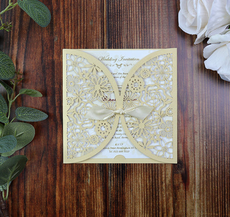 LC 8330 Delightful Gatefold Floral Pocket Invitation