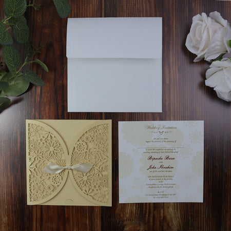 LC 8330 Delightful Gatefold Floral Pocket Invitation