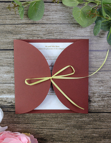 MCC Maroon Gatefold Invitation