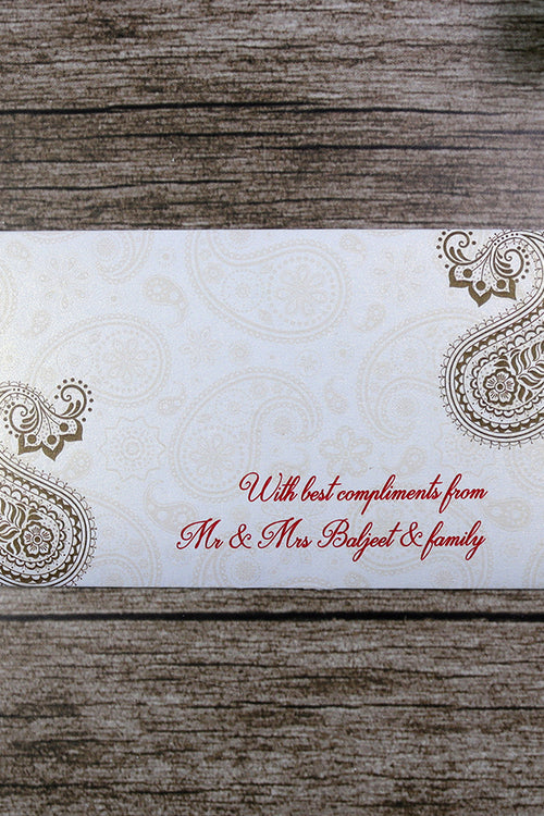 Load image into Gallery viewer, Money envelope personalised floral for wedding gift
