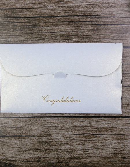 Money envelope personalised floral for wedding gift party cream rose