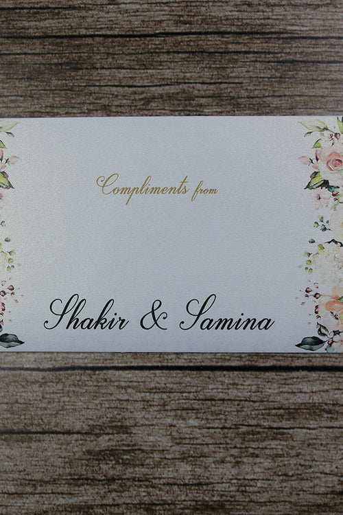 Load image into Gallery viewer, Money envelope personalised floral for wedding gift party cream rose
