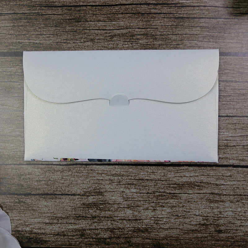 Money envelope personalised floral for wedding gift party peach rose