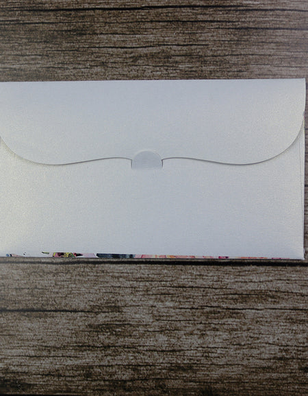 Money envelope personalised floral for wedding gift party peach rose