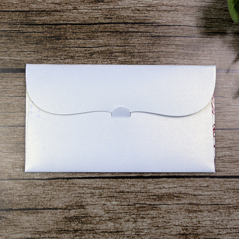 Money envelope personalised floral for wedding gift party red pattern