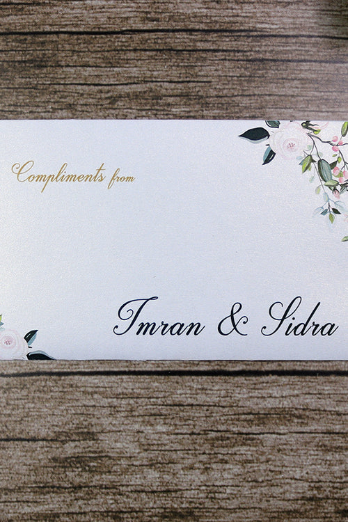 Load image into Gallery viewer, Money envelope personalised floral for wedding gift party vine flower
