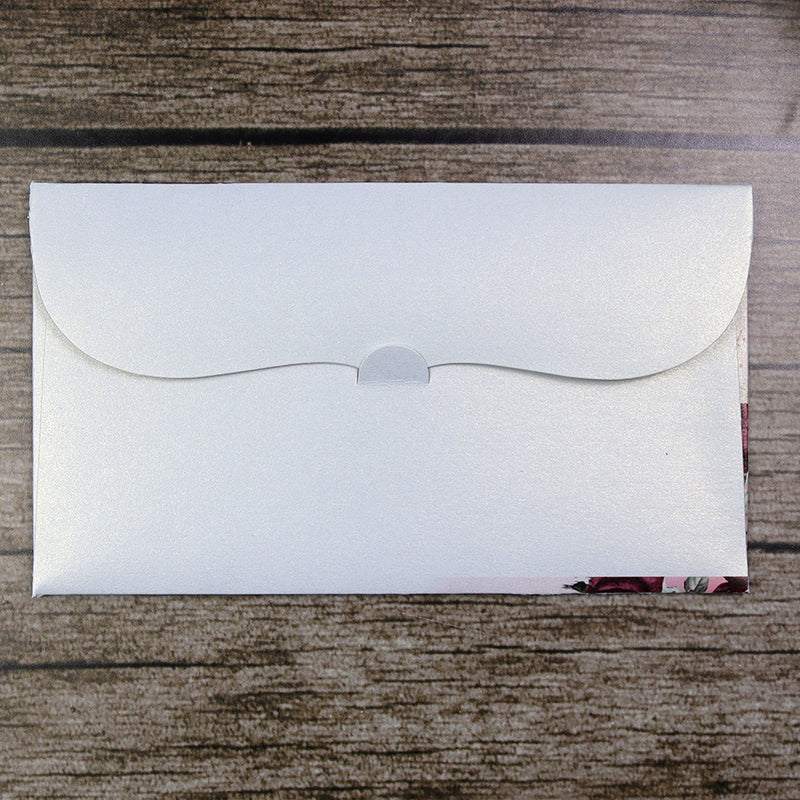 Money envelope personalised floral for wedding gift party maroon floral