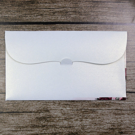 Money envelope personalised floral for wedding gift party maroon floral