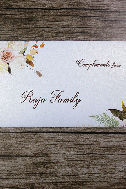 Load image into Gallery viewer, Money envelope personalised floral for wedding gift party autumn flower

