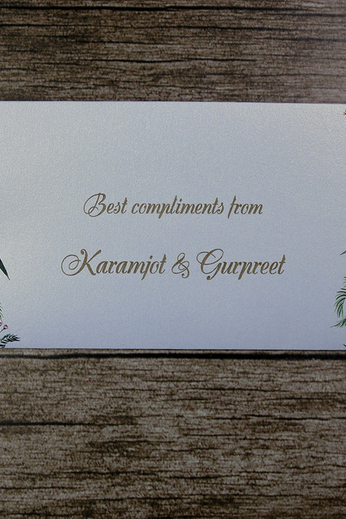Load image into Gallery viewer, Money envelope personalised floral for wedding gift party mughal floral
