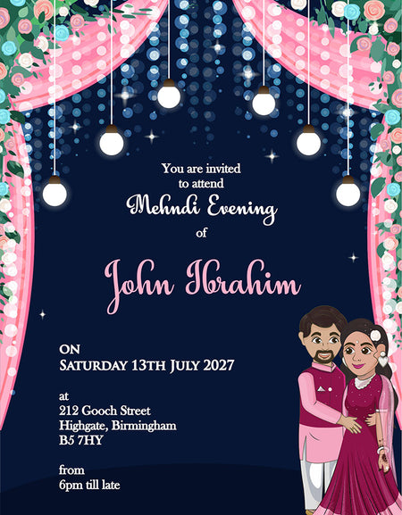 MND 346 Elegant Mehndi / Sangeet Invitation