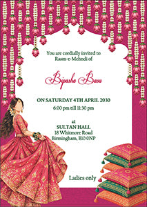 Load image into Gallery viewer, MND 354 Elegant Mehndi / Sangeet / Haldi / Dholki Invitation
