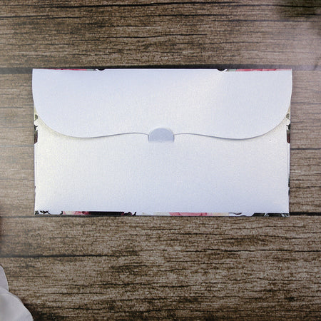 Money envelope personalised floral for wedding gift party maroon floral