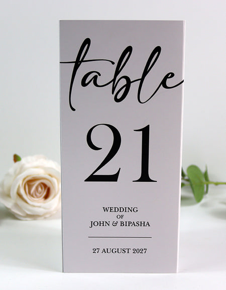 Modern 013 - Personalised Tri-Fold Triangle Menu Cards with Table Number