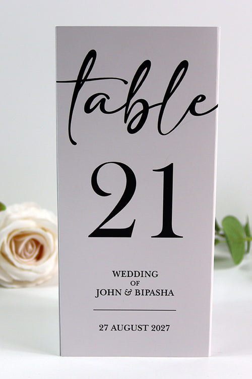 Load image into Gallery viewer, Modern 013 - Personalised Tri-Fold Triangle Menu Cards with Table Number
