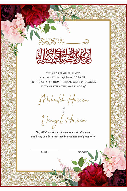 Load image into Gallery viewer, NK 150 Personalized Nikah Nama
