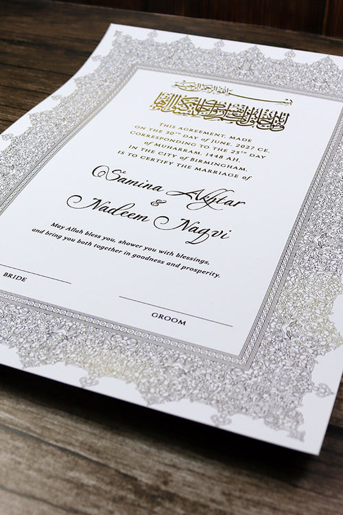 Load image into Gallery viewer, NK 153 Personalized Luxury A3 Gold Foiled Nikahnama
